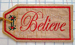 Santa Bag Believe Tag