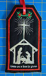 Manger bag tag silver