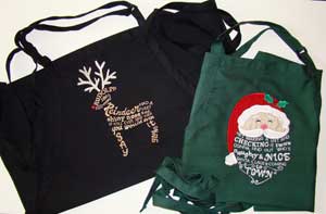 Embroidered aprons
